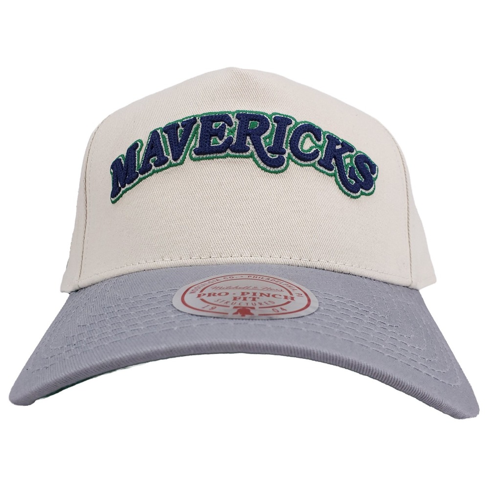 Dallas Mavs Mitchell & Ness NBA Pro Fit Snapback Hat Cap 3D Chainstitch NWT